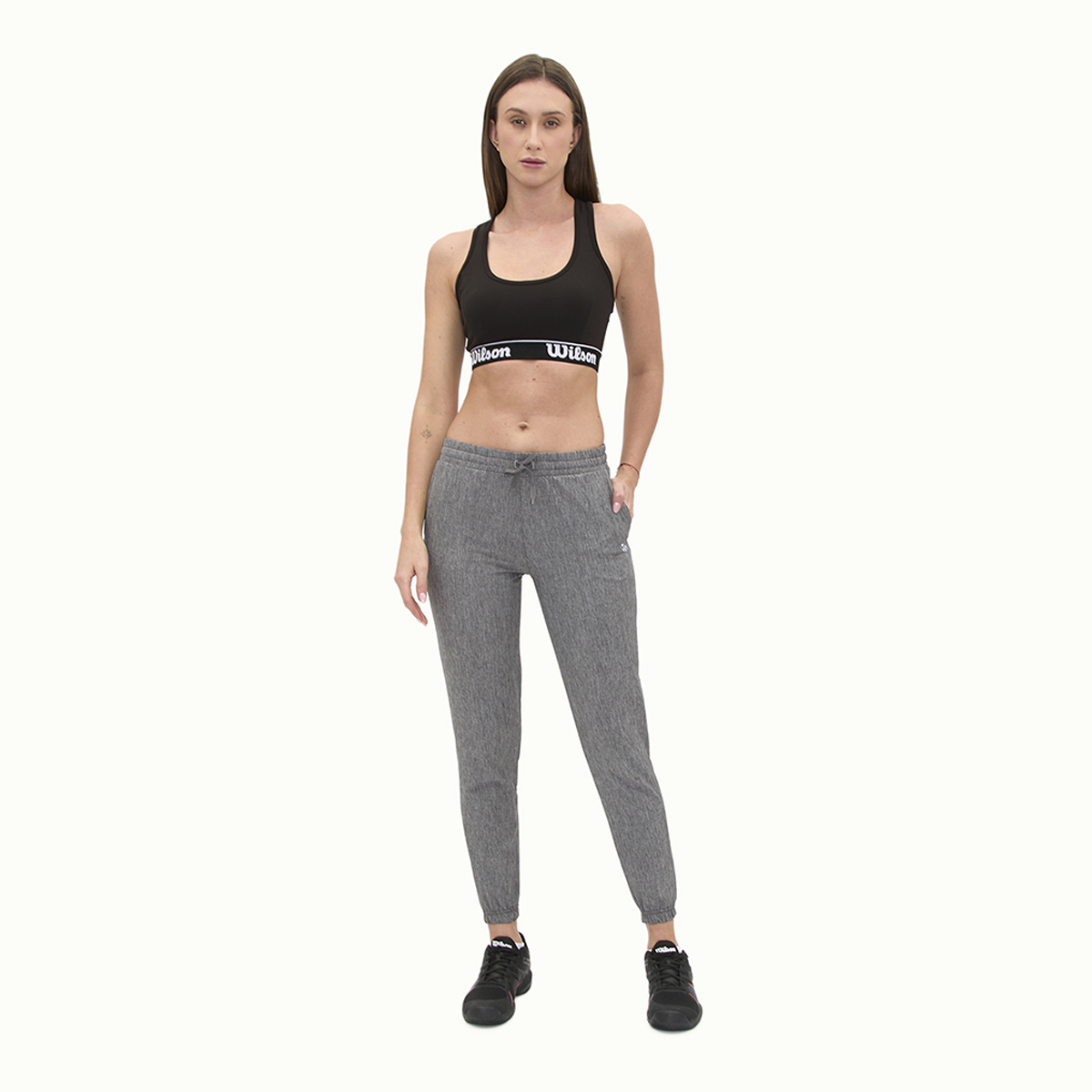 Foto 7 pulgar | Jogger Wilson Flex Ultra Ligero Gris para Mujer