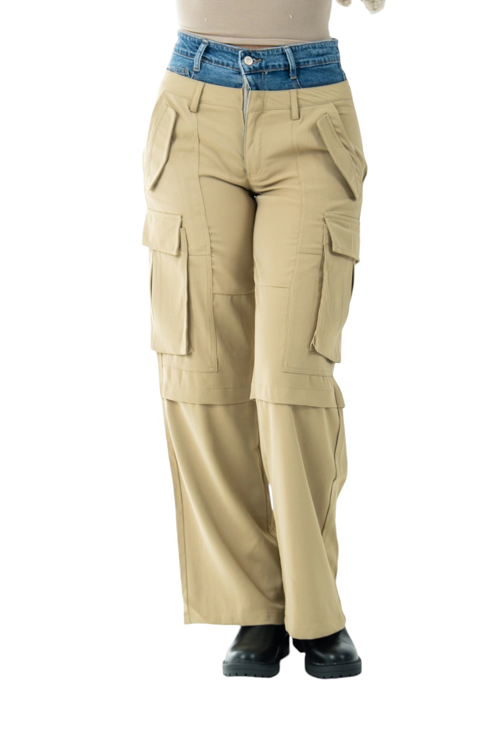 Foto 1 | Pantalon De Dama Tipo Cargo Jogger Estilo Urbano