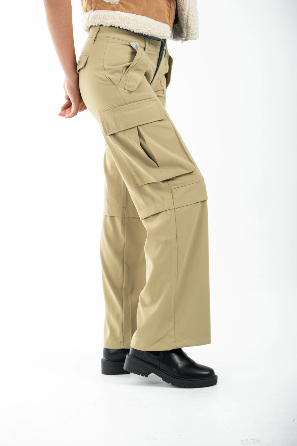 Foto 3 | Pantalon De Dama Tipo Cargo Jogger Estilo Urbano