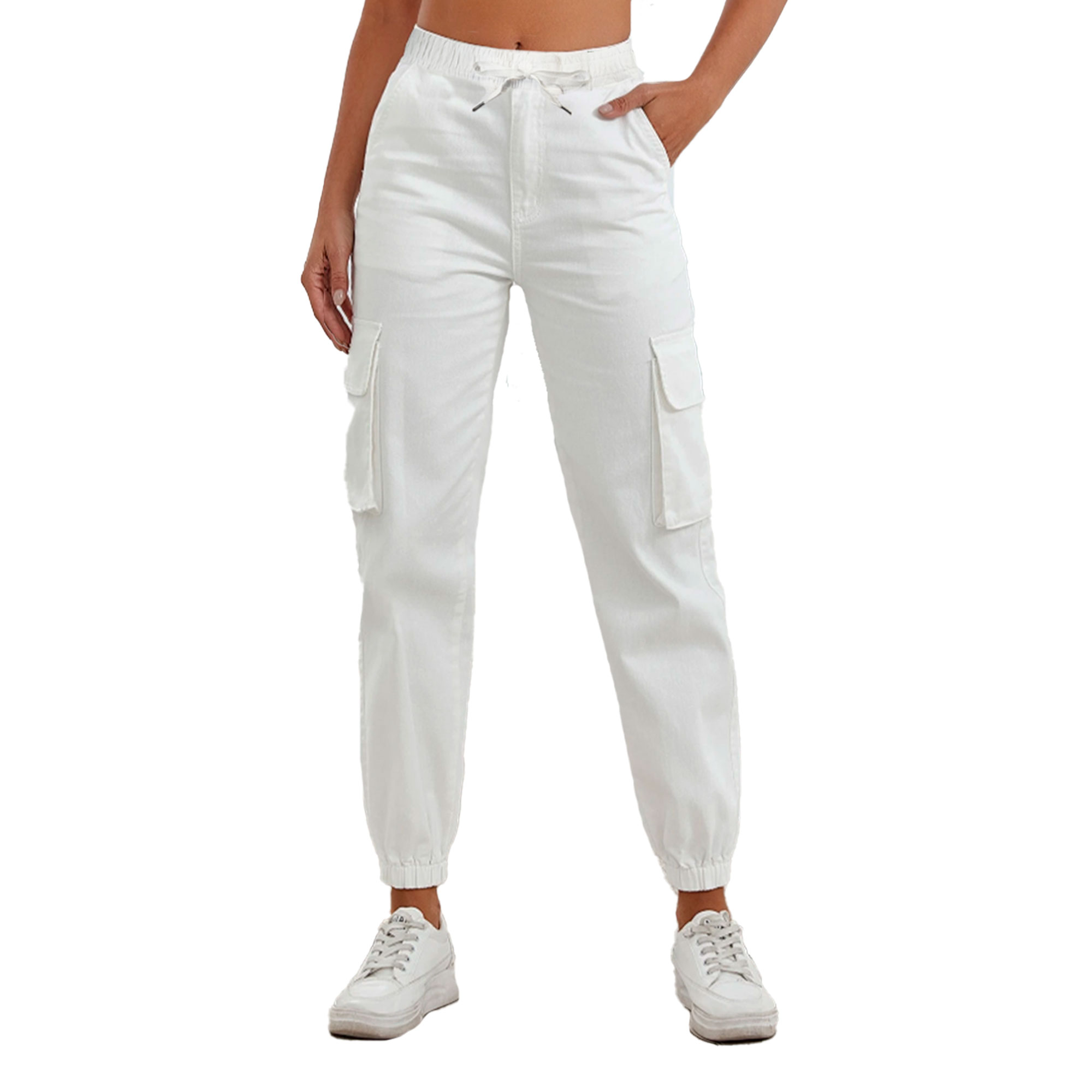 Foto 2 pulgar | Pantalón Jogger Britos Jeans Mujer Gabardina Blanco 024836