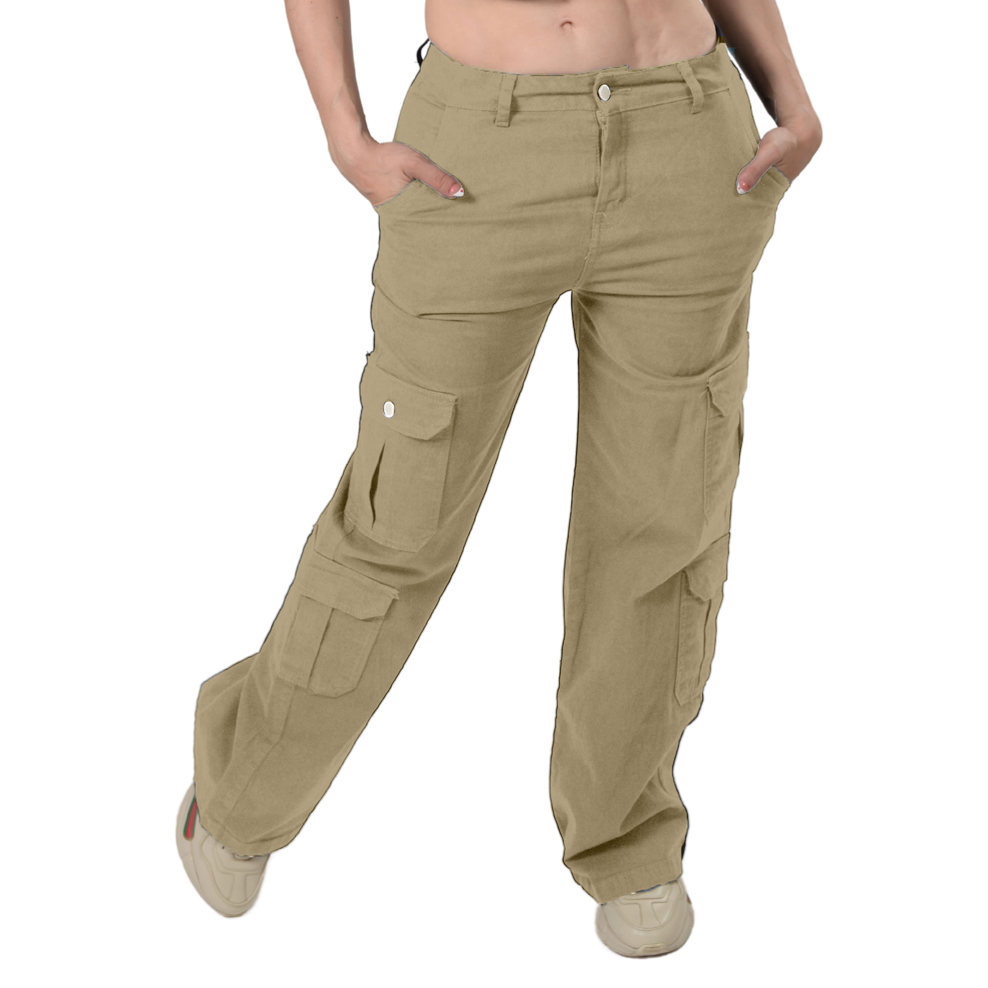 Foto 2 pulgar | Pantalón Cargo Britos Jeans Mujer Gabardina 024814