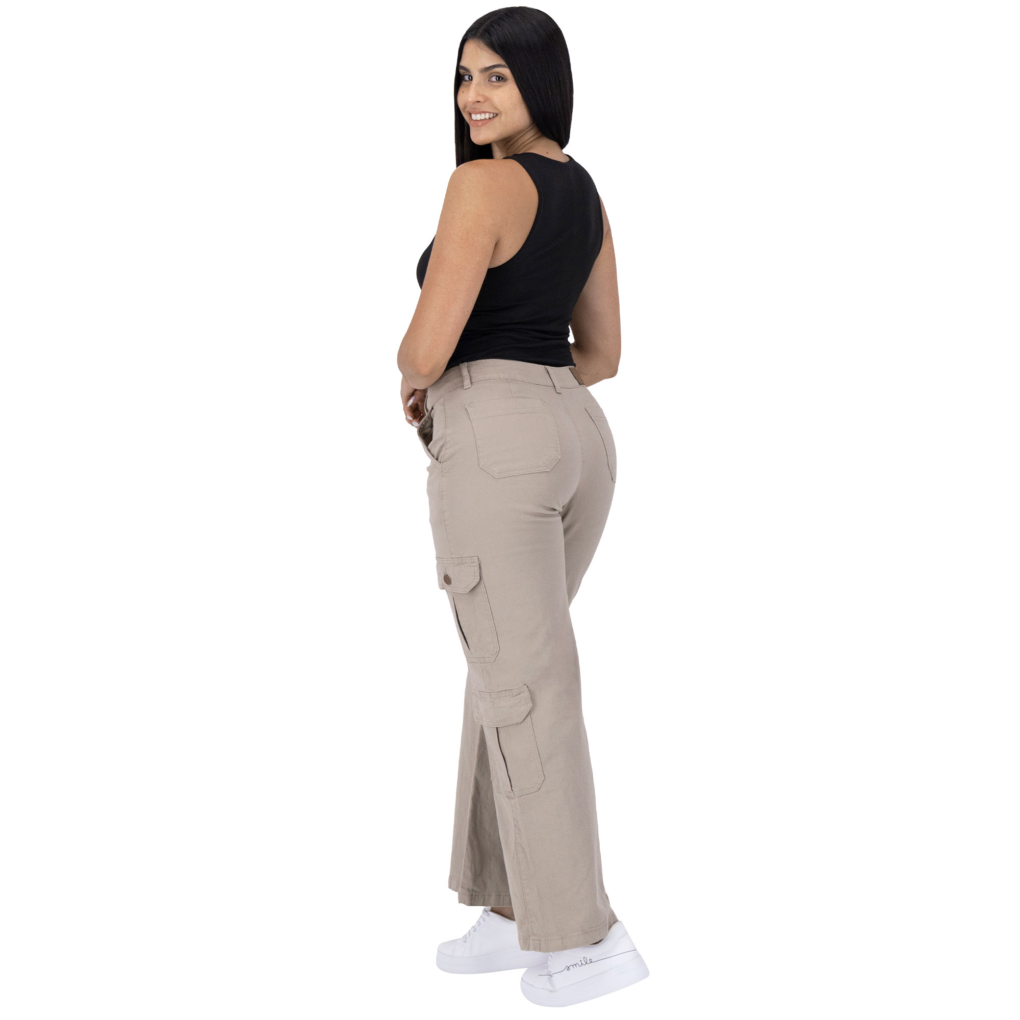 Foto 7 pulgar | Pantalón Cargo Britos Jeans Gabardina 024814 para Mujer