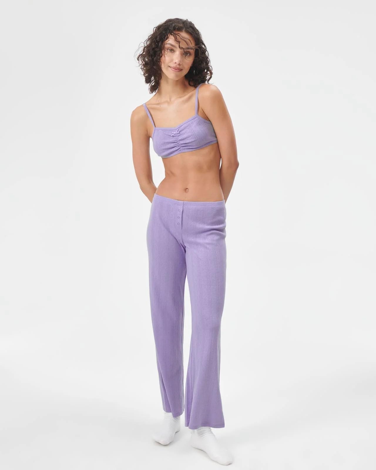 Foto 6 pulgar | Pantalón Florence De Mills Cozy Crush Sweet Pointelle Lavender - Venta Internacional.