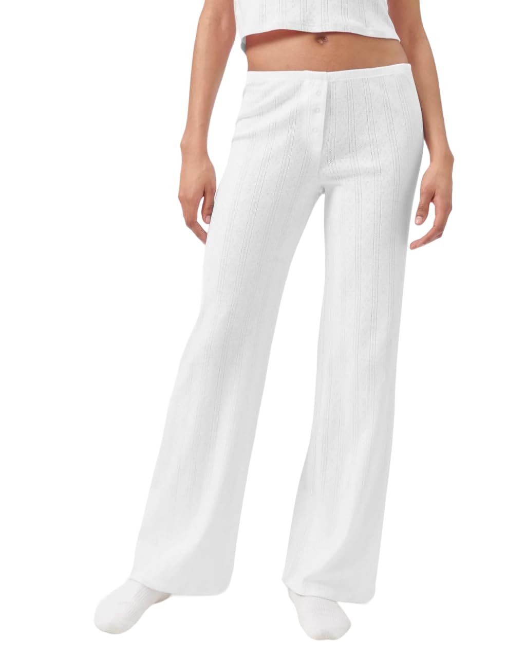 Foto 2 pulgar | Pantalón Florence De Mills Cozy Crush Sweet Pointelle White - Venta Internacional.