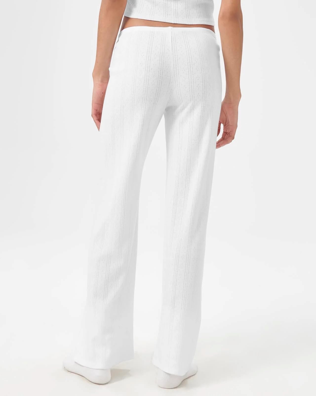 Foto 3 pulgar | Pantalón Florence De Mills Cozy Crush Sweet Pointelle White - Venta Internacional.
