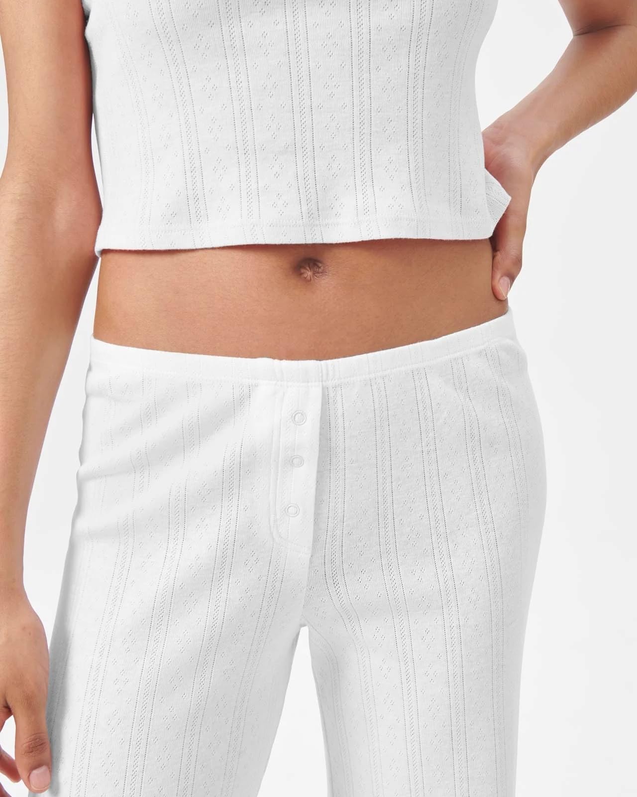 Foto 5 pulgar | Pantalón Florence De Mills Cozy Crush Sweet Pointelle White - Venta Internacional.