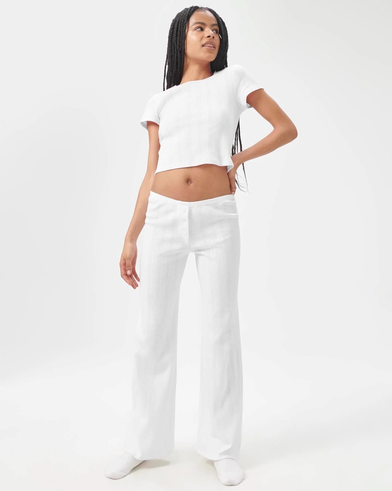 Foto 5 | Pantalón Florence De Mills Cozy Crush Sweet Pointelle White - Venta Internacional.