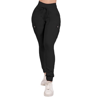 Foto 1 | Jogger Dama Moda Casual Tipo Cargo Ajusta Cintura Negro Sea Brazil