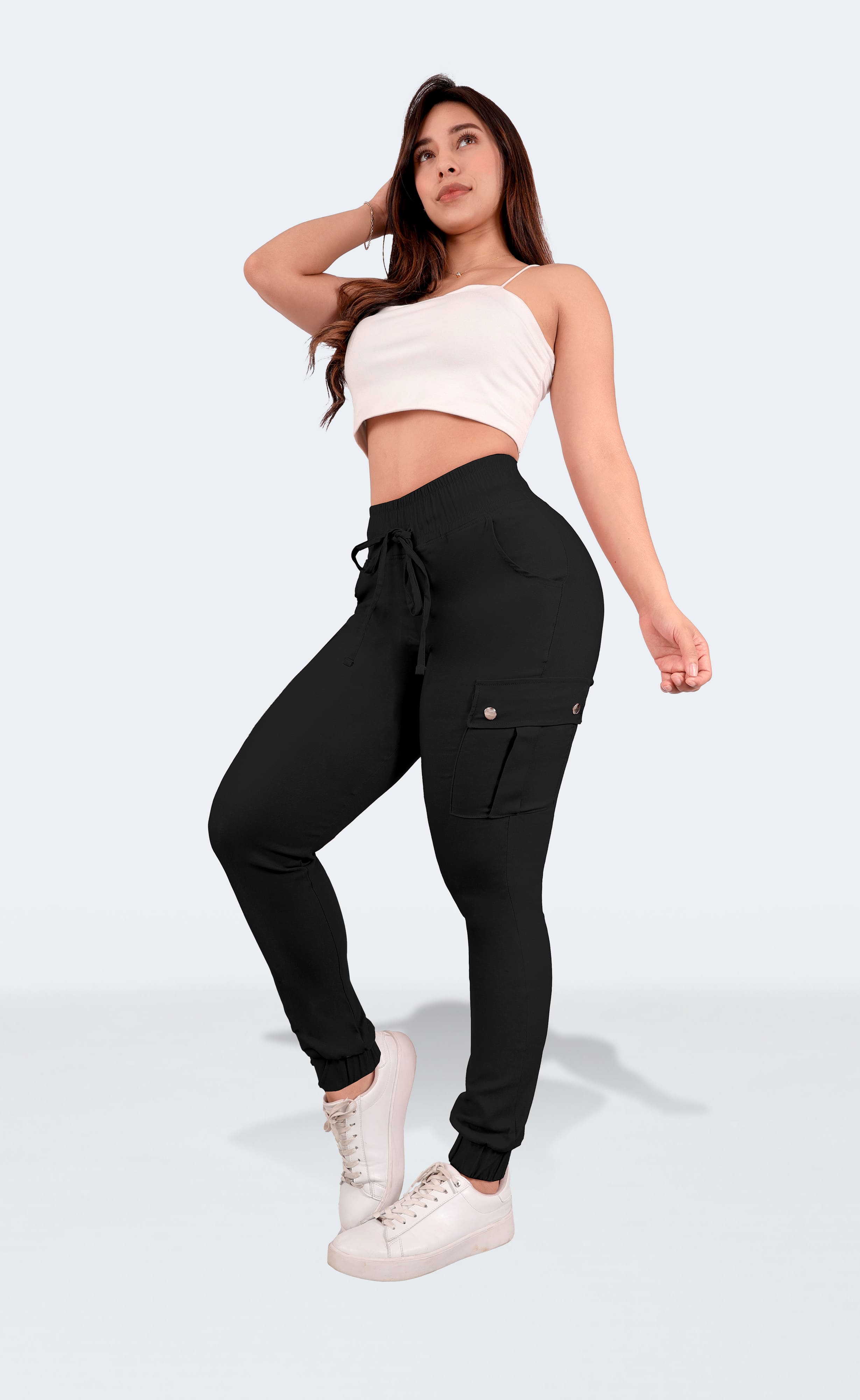 Foto 5 | Jogger Dama Moda Casual Tipo Cargo Ajusta Cintura Negro Sea Brazil