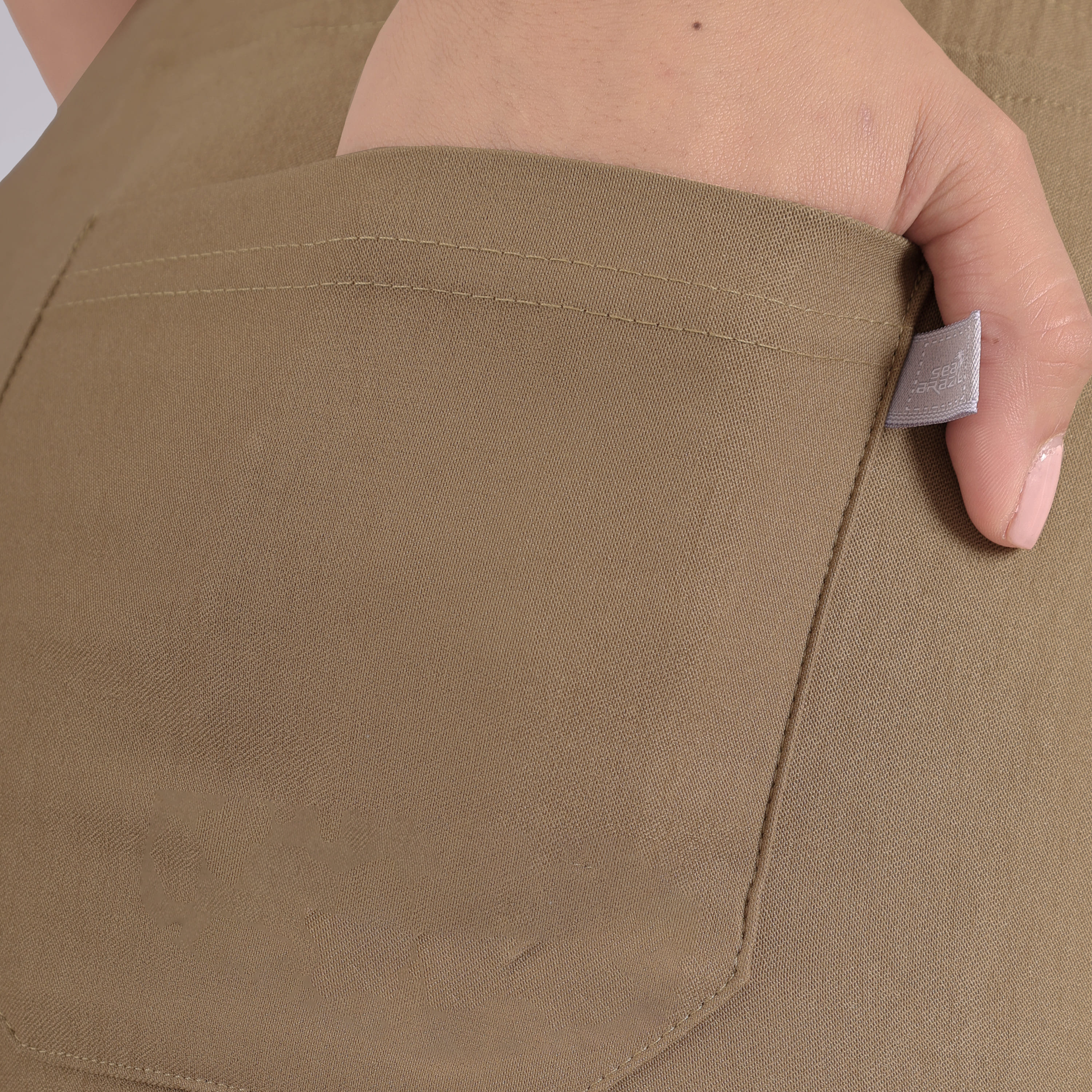 Foto 7 pulgar | Pantalón Tipo Cargo Mujer Creado Para Realzar Cintura Beige Sea Brazil
