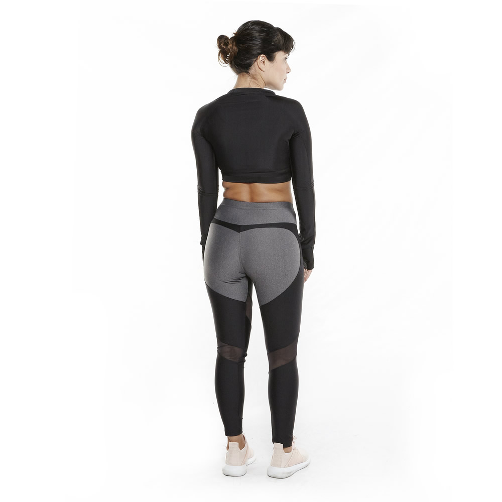Foto 4 pulgar | Legging Deportivo Max Fit 341 Cr Multicolor Corazón Gris