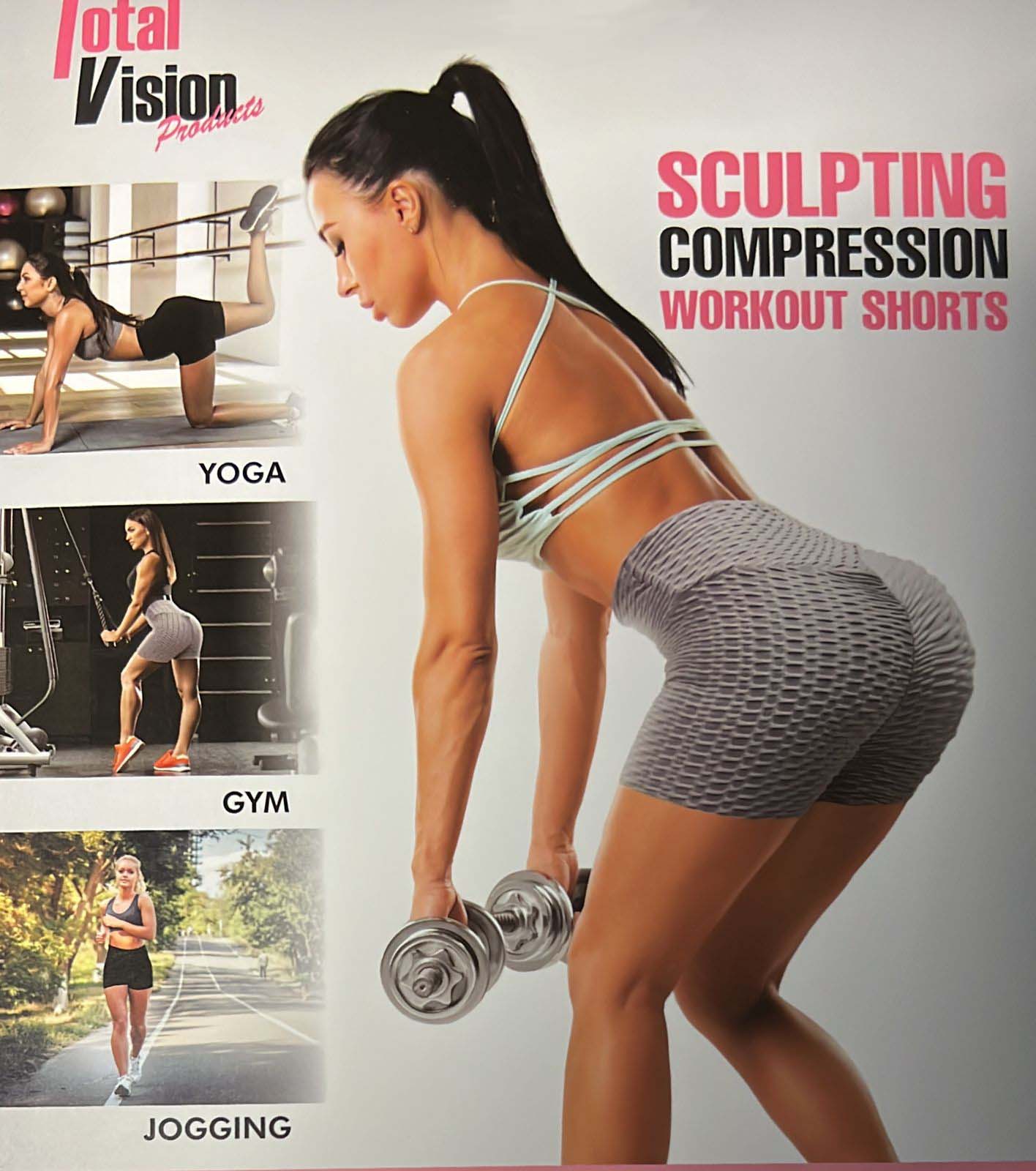 Foto 3 pulgar | Short Licra Con Compresion Para Mujer Tatys Fashion Levanta Gluteo