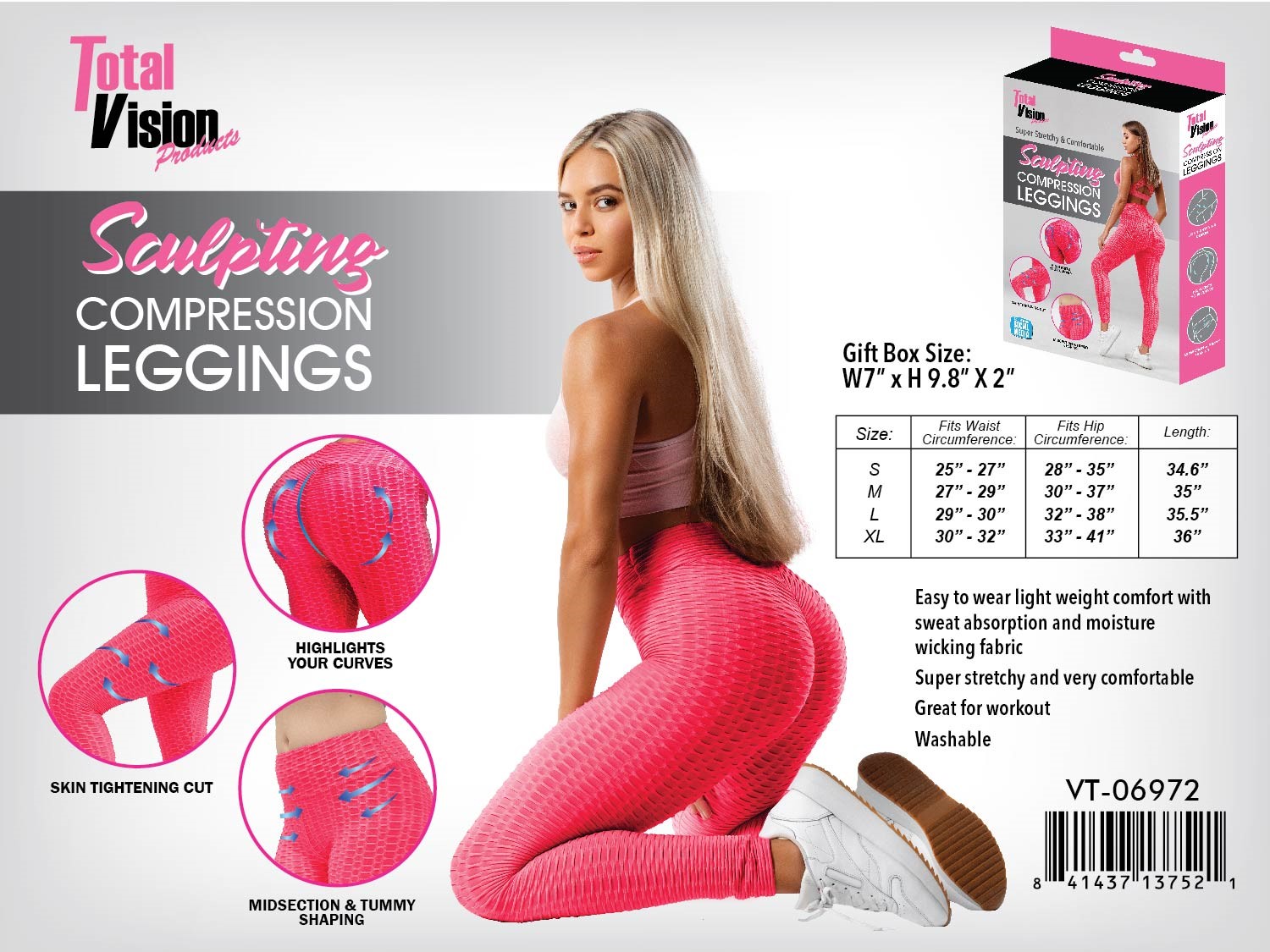 Foto 3 pulgar | Leggins Mallas Con Compresión Para Mujer Fit Gym Levanta Gluteos