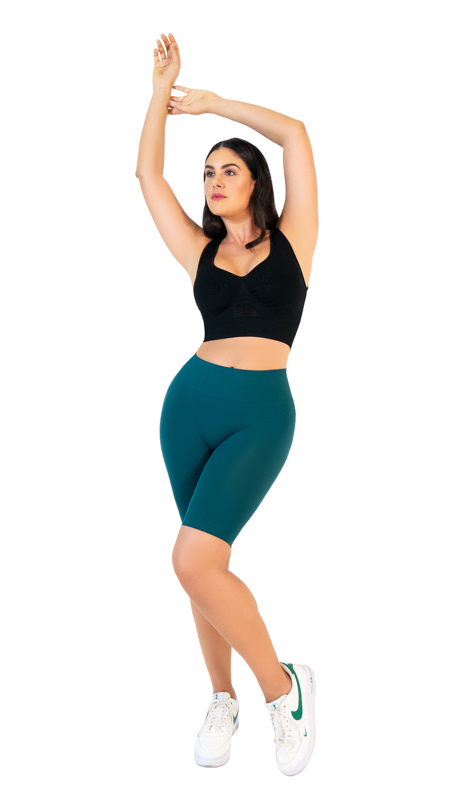 Foto 2 | Leggins Biker I Love Shape color Verde para Mujer