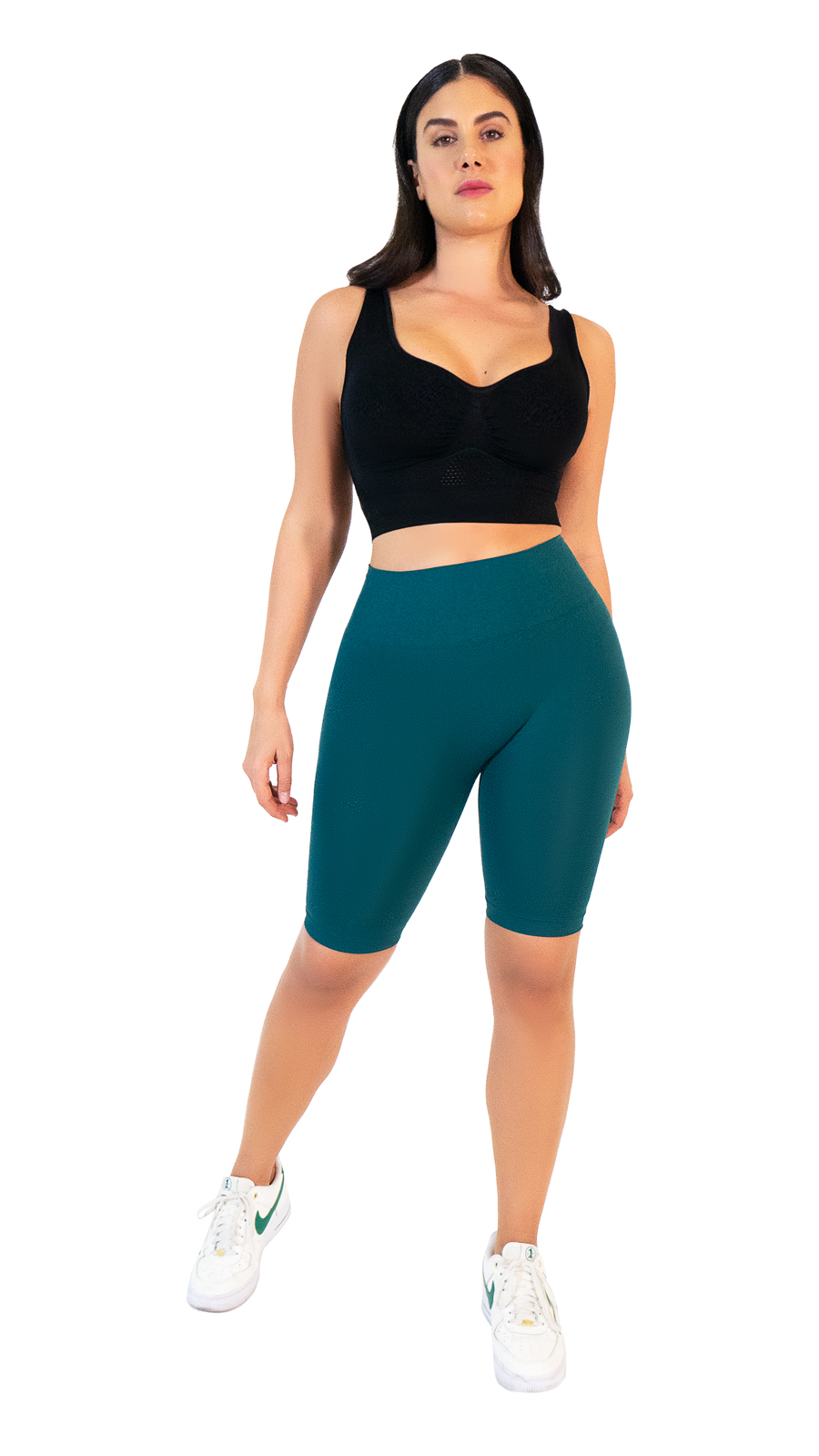 Foto 4 | Leggins Biker I Love Shape color Verde para Mujer