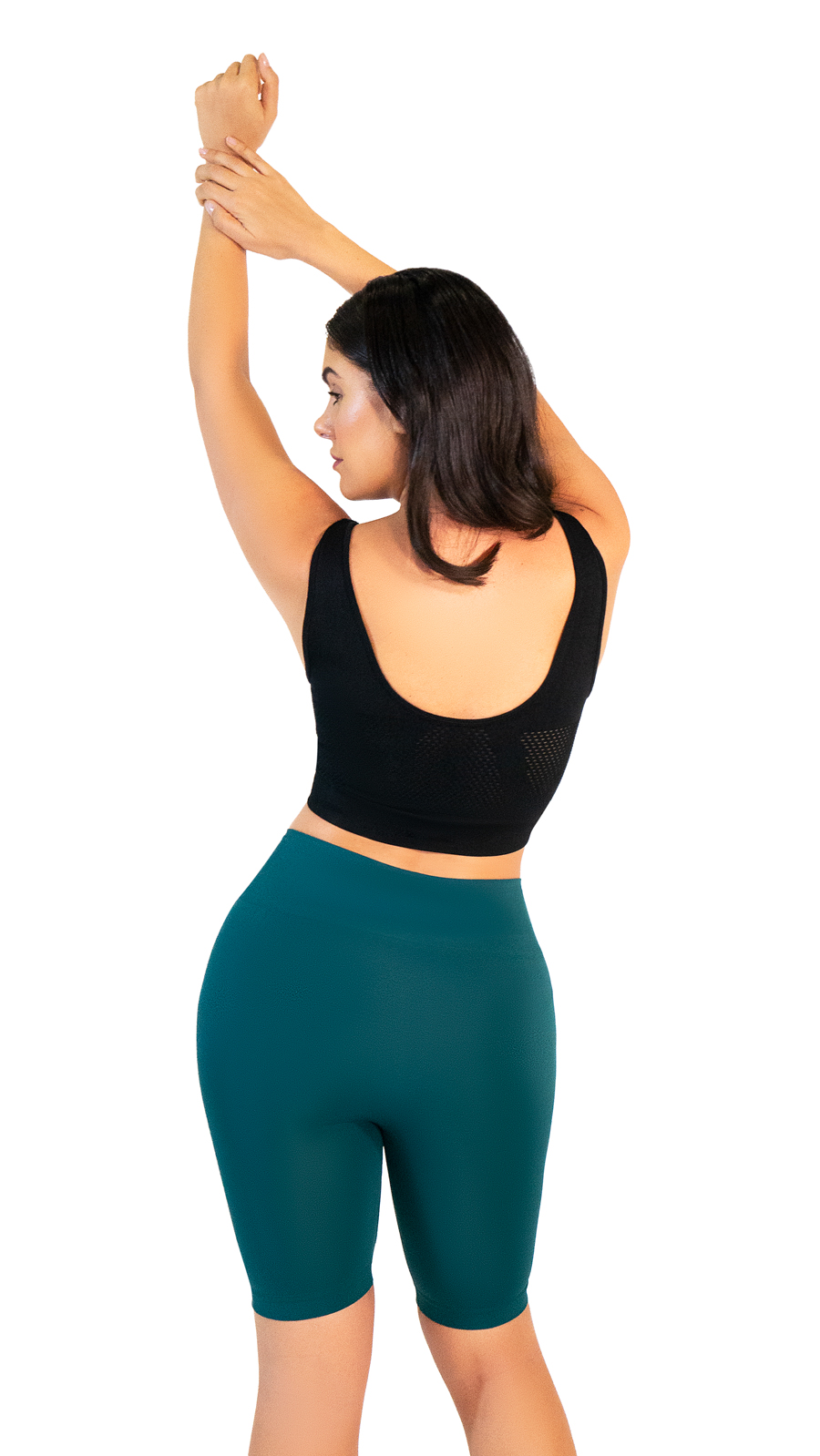 Foto 7 | Leggins Biker I Love Shape color Verde para Mujer