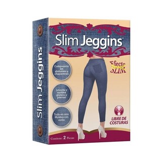 Foto 2 | Jeggings Slim 2 Pack Unitalla Color Azul Y Negro Moldea El Cuerpo Con Un Tejido, Comodo, Flexible Y Suave