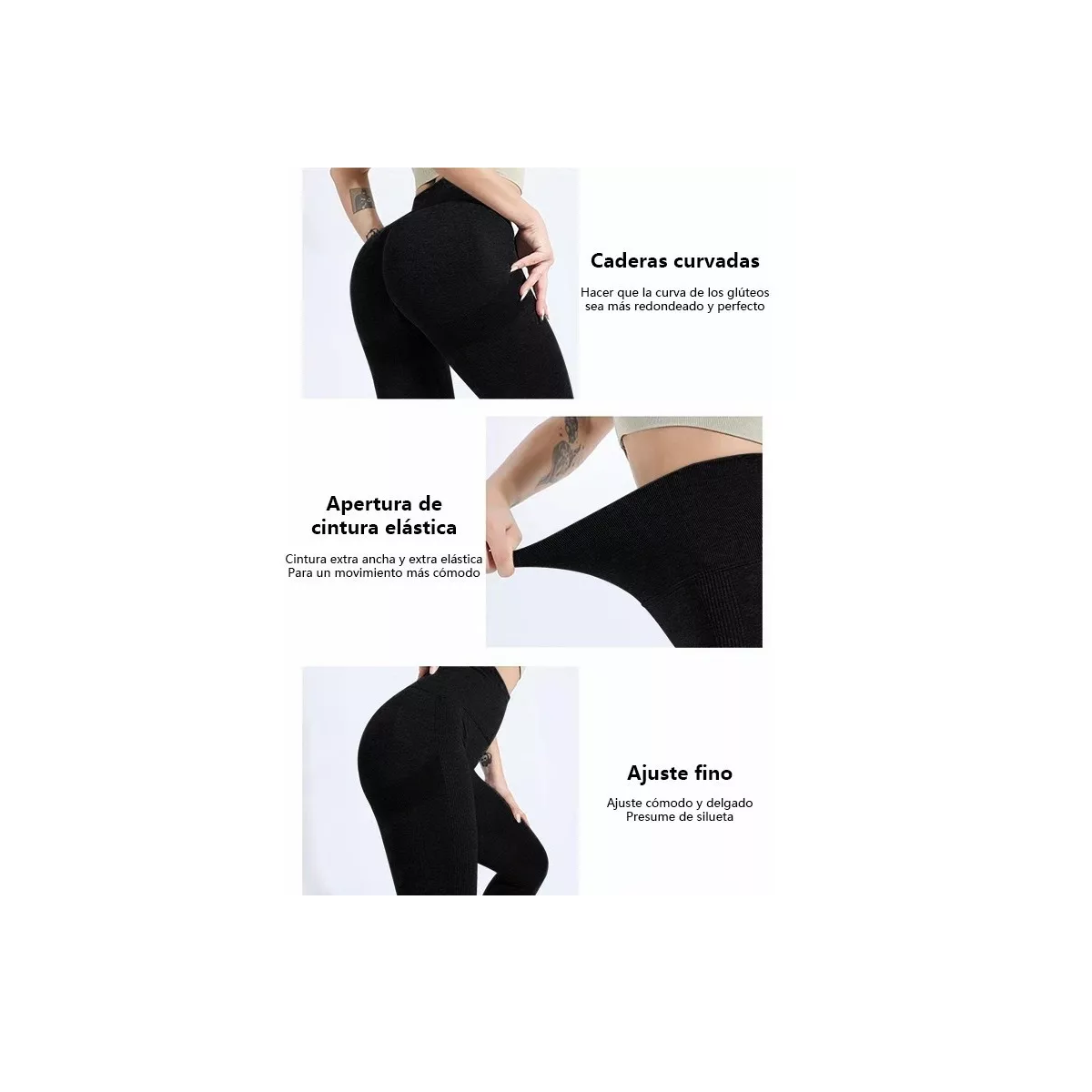 Foto 3 | Leggins Deportivos Mujer Levanta Pompa, Talla M.  Eo Safe Imports Esi-8514 Negro