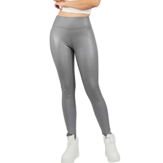 Foto 1 | Legging Elegante Casual Lic-0105 Gris Tipo Vinipiel