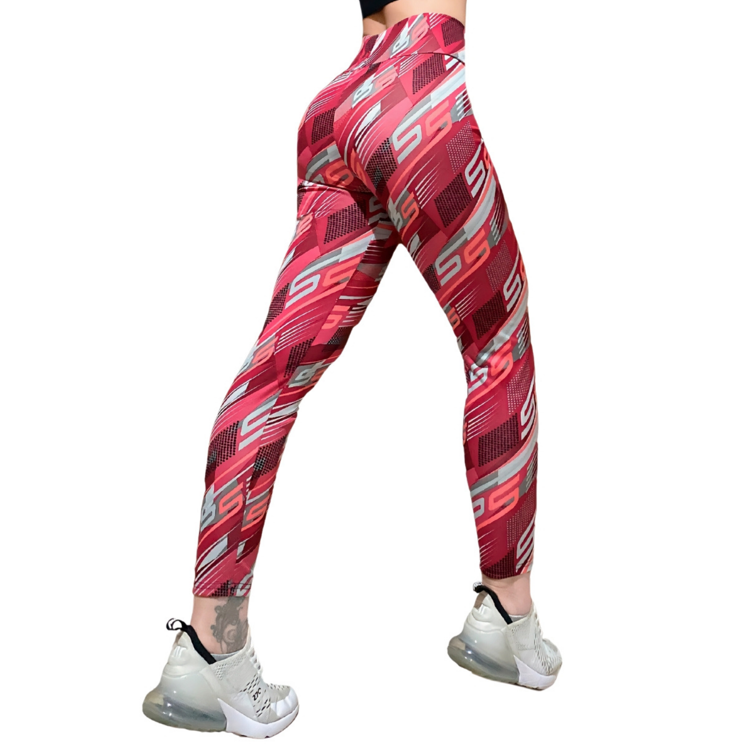 Foto 3 pulgar | Mallas Deportivas de Mujer Lic-066 Rojas Claro Gym Legging