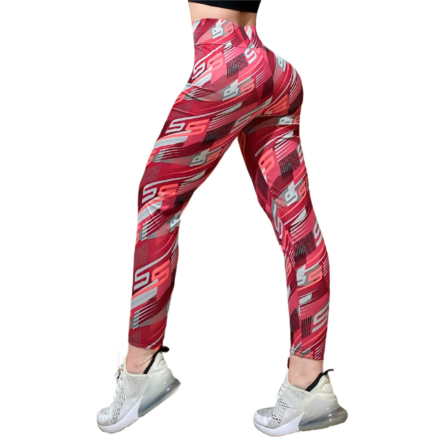 Foto 4 pulgar | Mallas Deportivas de Mujer Lic-066 Rojas Claro Gym Legging