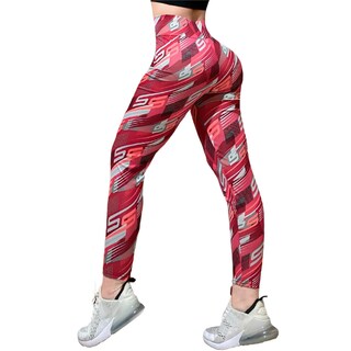 Foto 3 | Mallas Deportivas de Mujer Lic-066 Rojas Claro Gym Legging