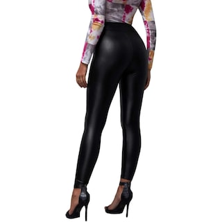 Foto 3 | Leggings de Moda Elegantes o Casuales Lic-0123 Negros Tipo Vinipiel