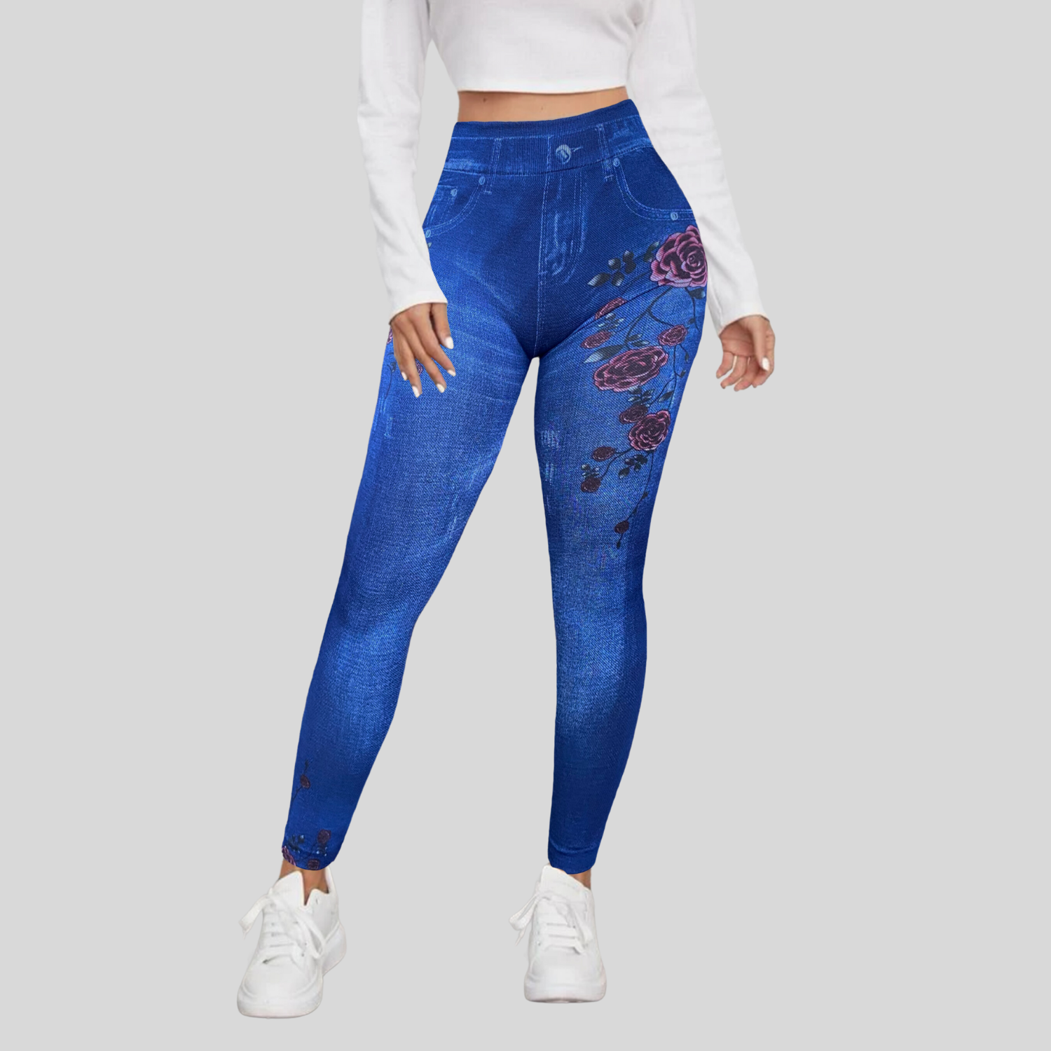 Foto 3 | Set de 2 Mallones Diseño Mezclilla Lic-055-2 Azules para Mujer