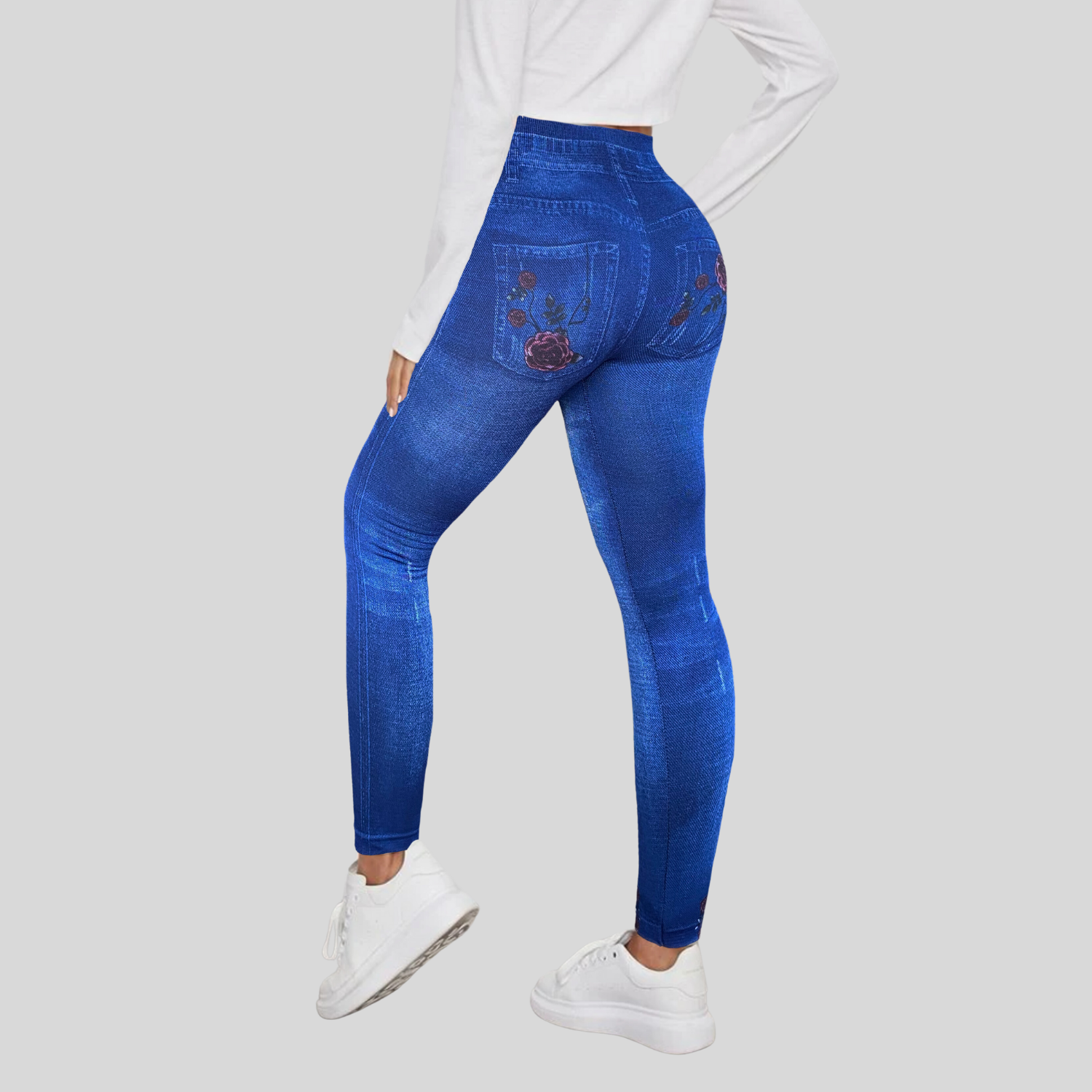 Foto 4 | Set de 2 Mallones Diseño Mezclilla Lic-055-2 Azules para Mujer