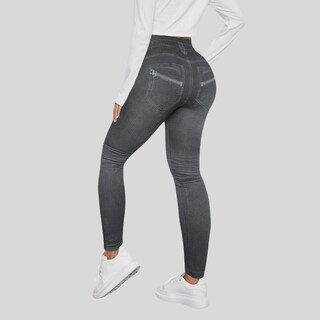 Foto 4 | Set De 2 Mallones Diseño Mezclilla Lic-055-2 Negro Y Azul Tela Stretch Gruesa