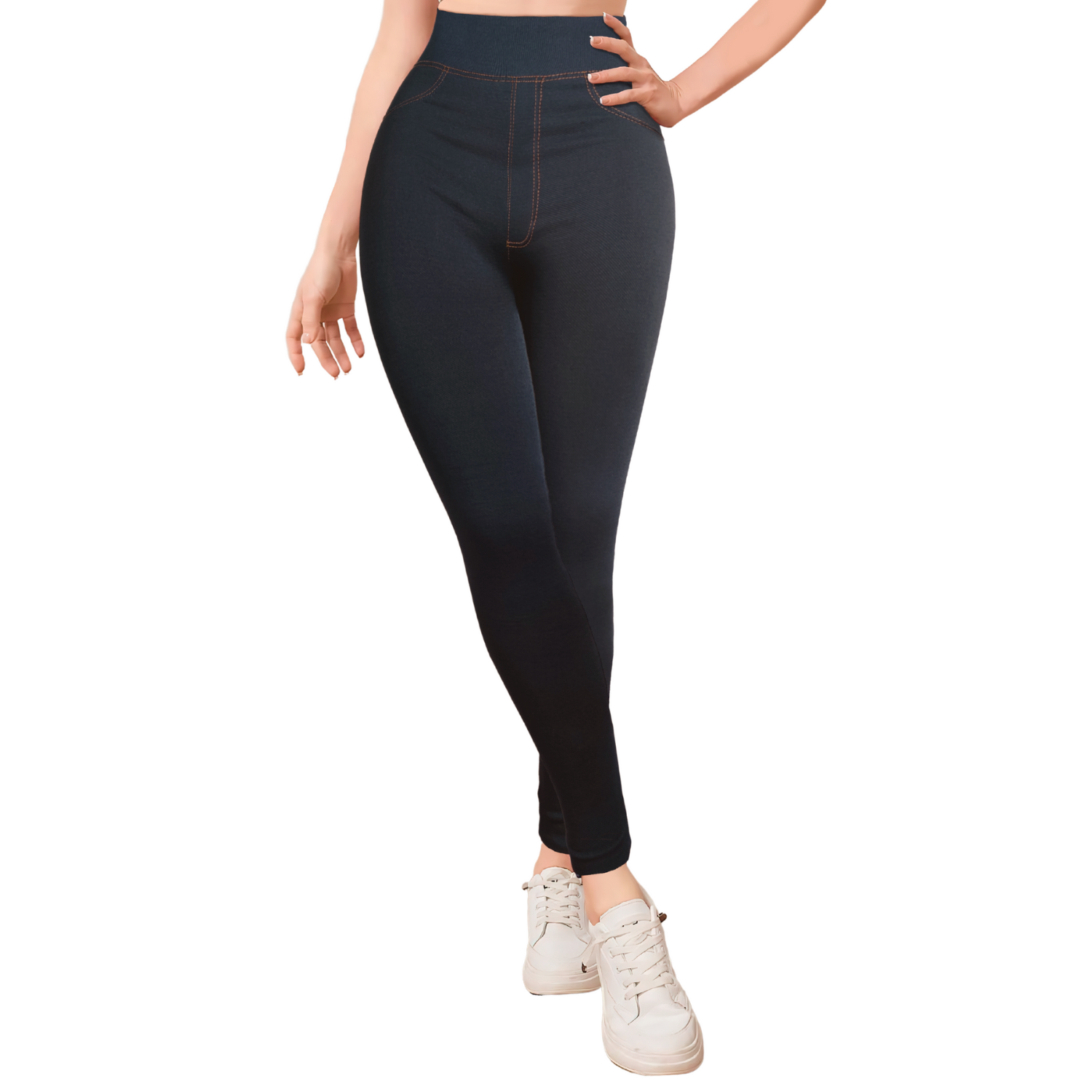 Foto 2 pulgar | Leggings Negros para Mujer