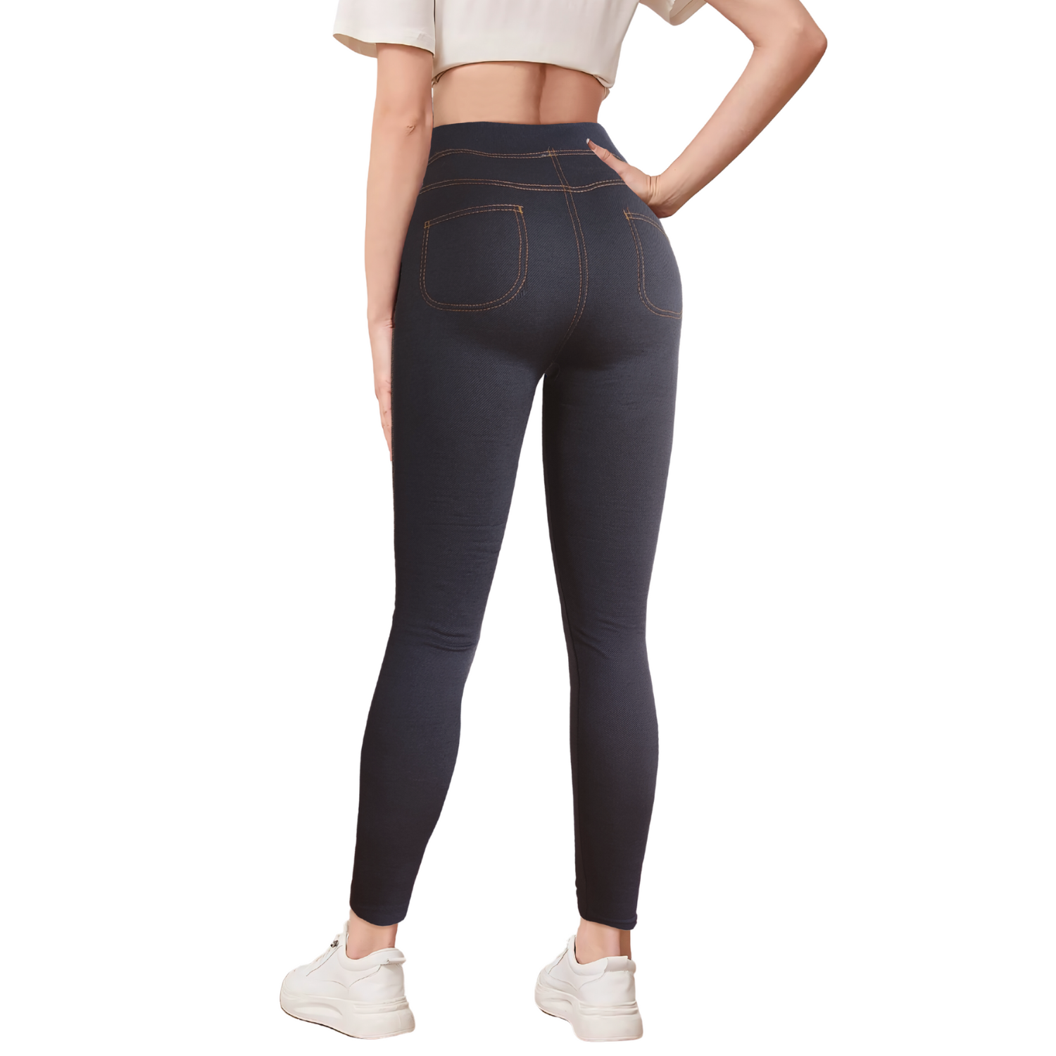Foto 5 pulgar | Leggings Negros para Mujer