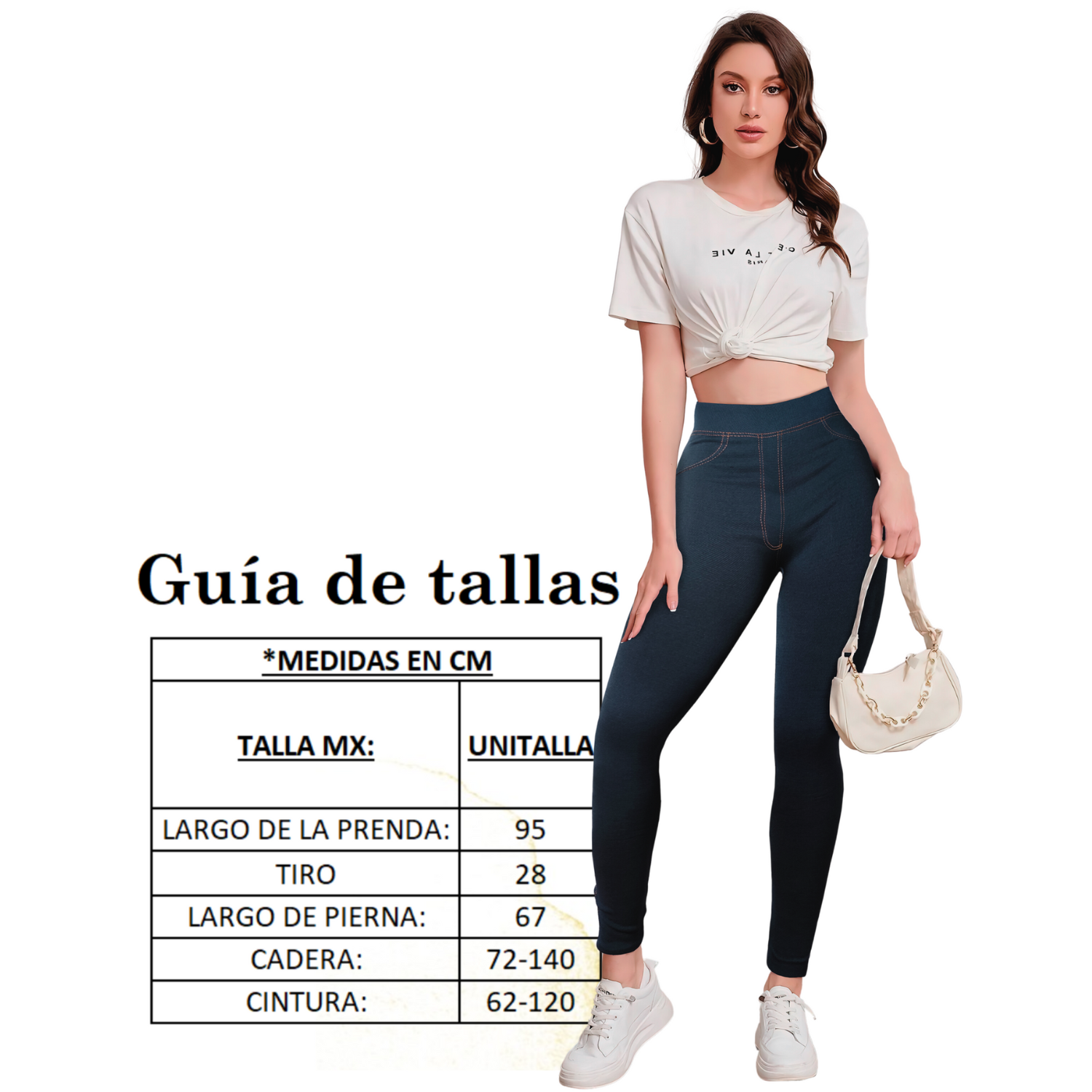 Foto 6 pulgar | Leggings Negros para Mujer