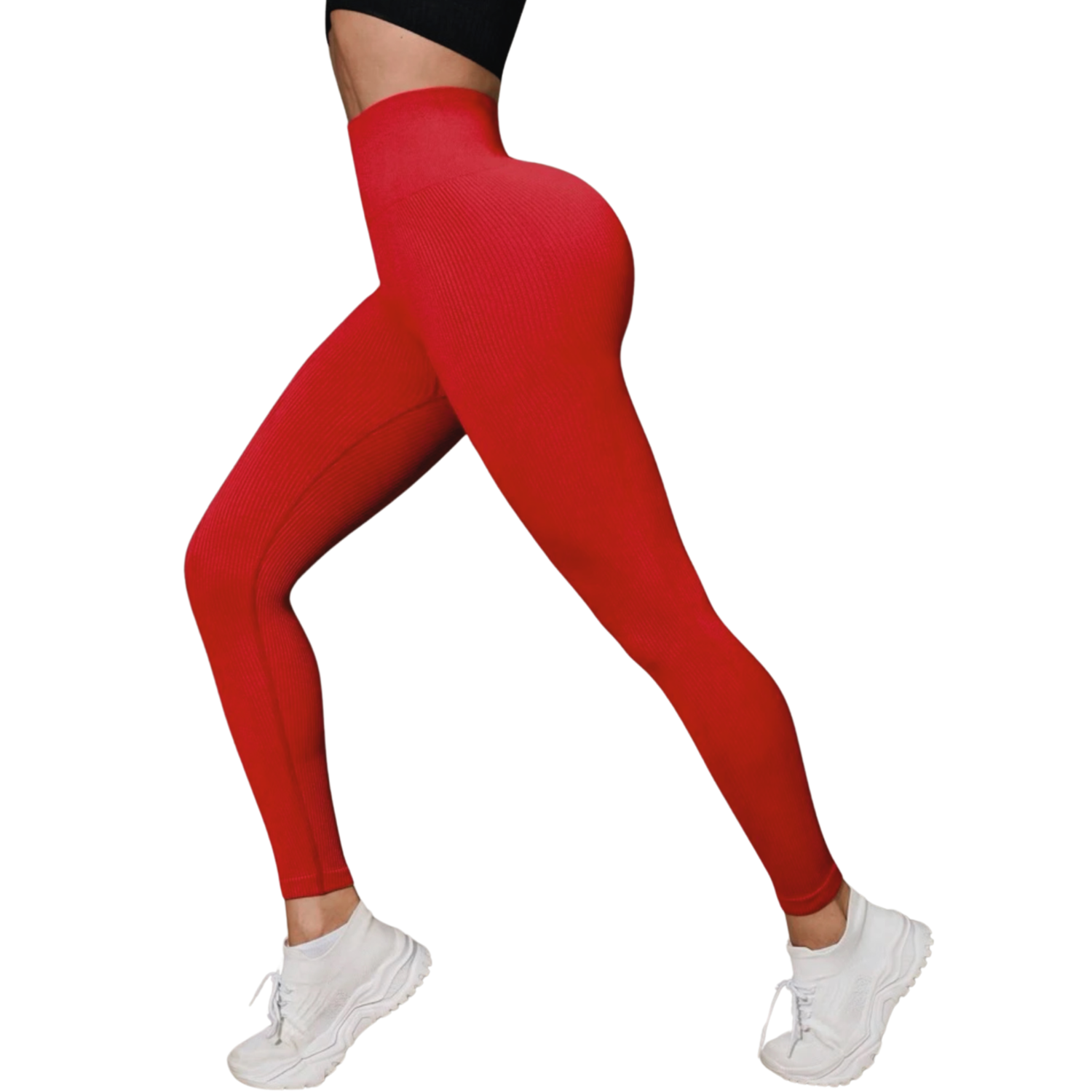 Foto 3 pulgar | Leggings Deportivos Rojos para Mujer