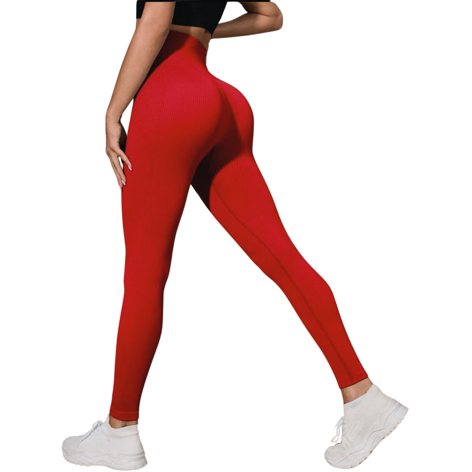 Foto 5 pulgar | Leggings Deportivos Rojos para Mujer