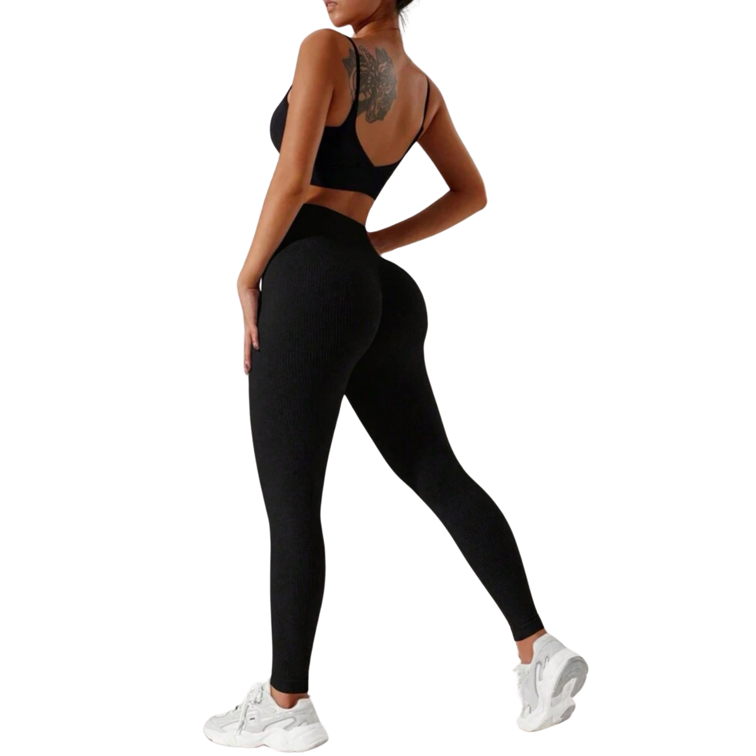 Foto 5 pulgar | Mallas Deportivas de Mujer Lic-083 Negras Gym Leggins