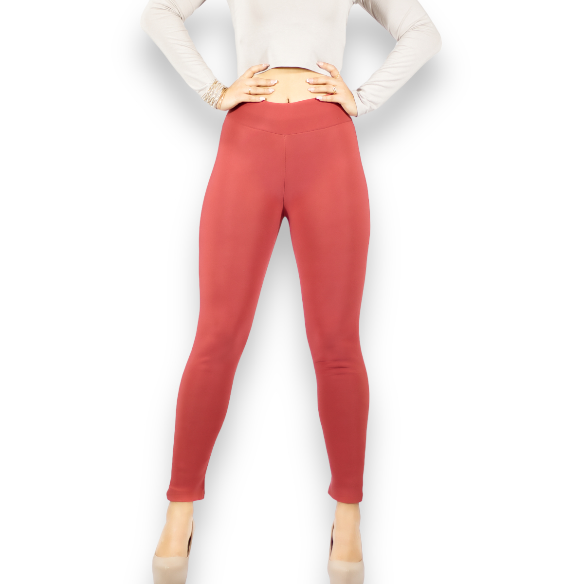 Jeggings Coral Mallón Stretch para Mujer