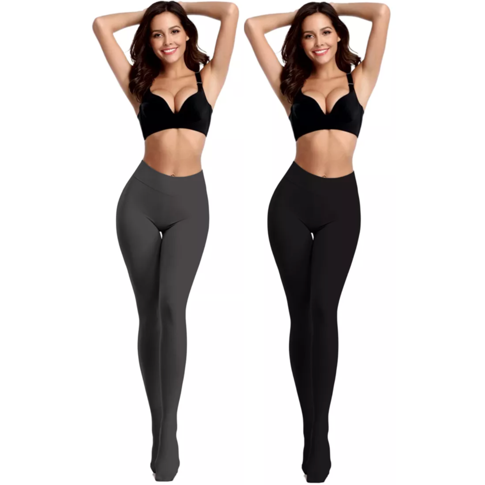 Set De 2 Mallones De Mujer Negro Y Gris Leggings Termicos