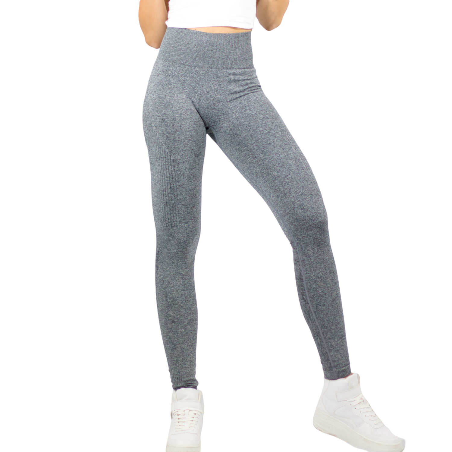 Foto 2 pulgar | Leggings Grises para Mujer
