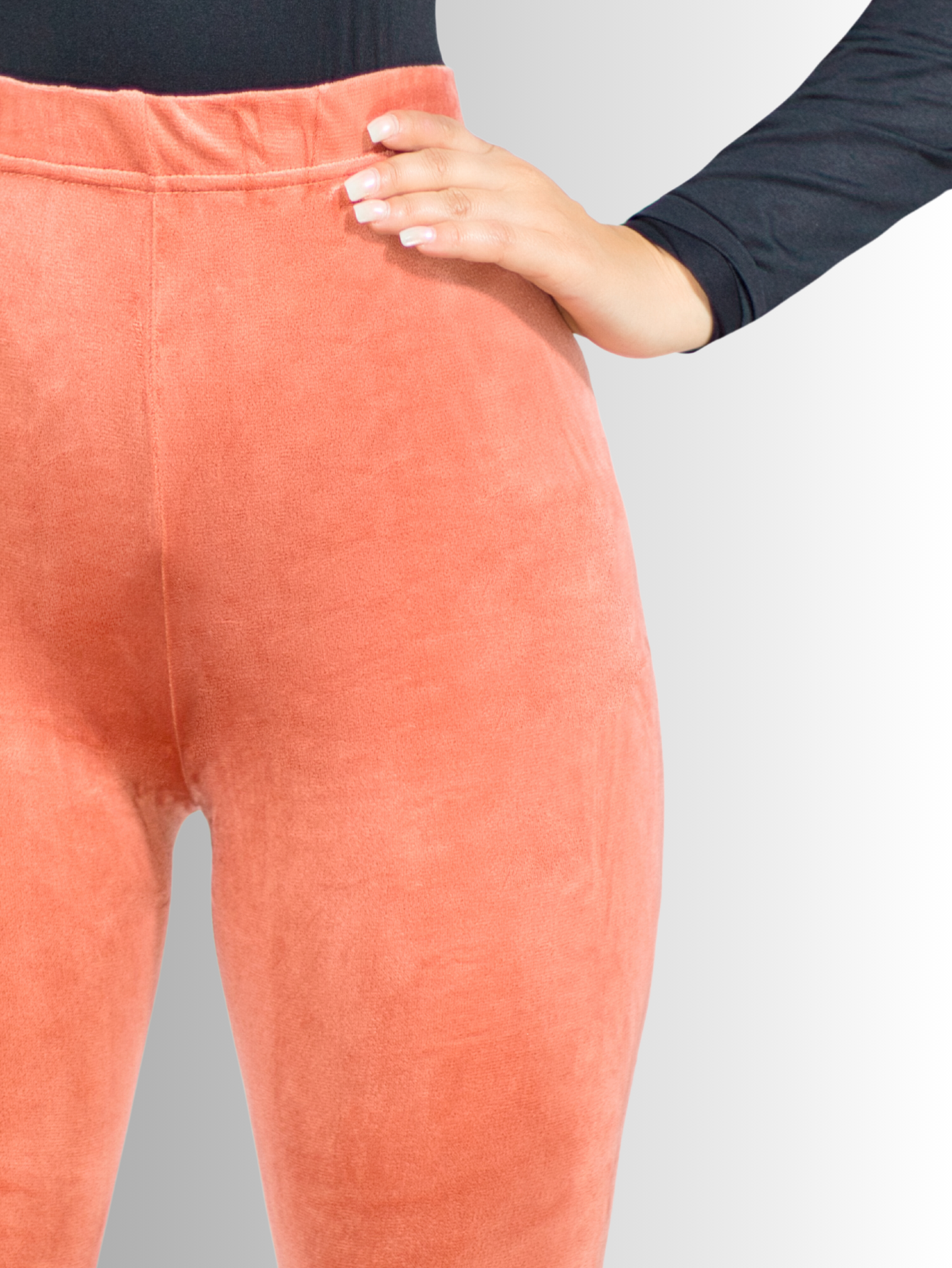 Foto 6 pulgar | Leggings De Mujer Lic-03 Coral Aterciopelado
