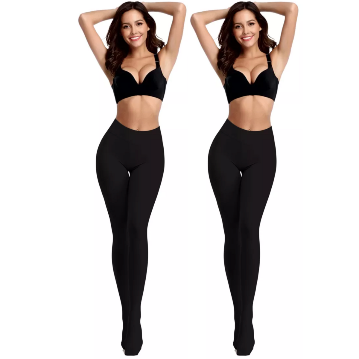 Set de 2 Mallones Negros Leggings Térmicos para Mujer