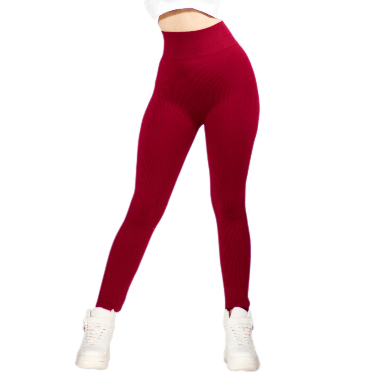 Leggings Canalé Lic-0145-2 Vino para Mujer