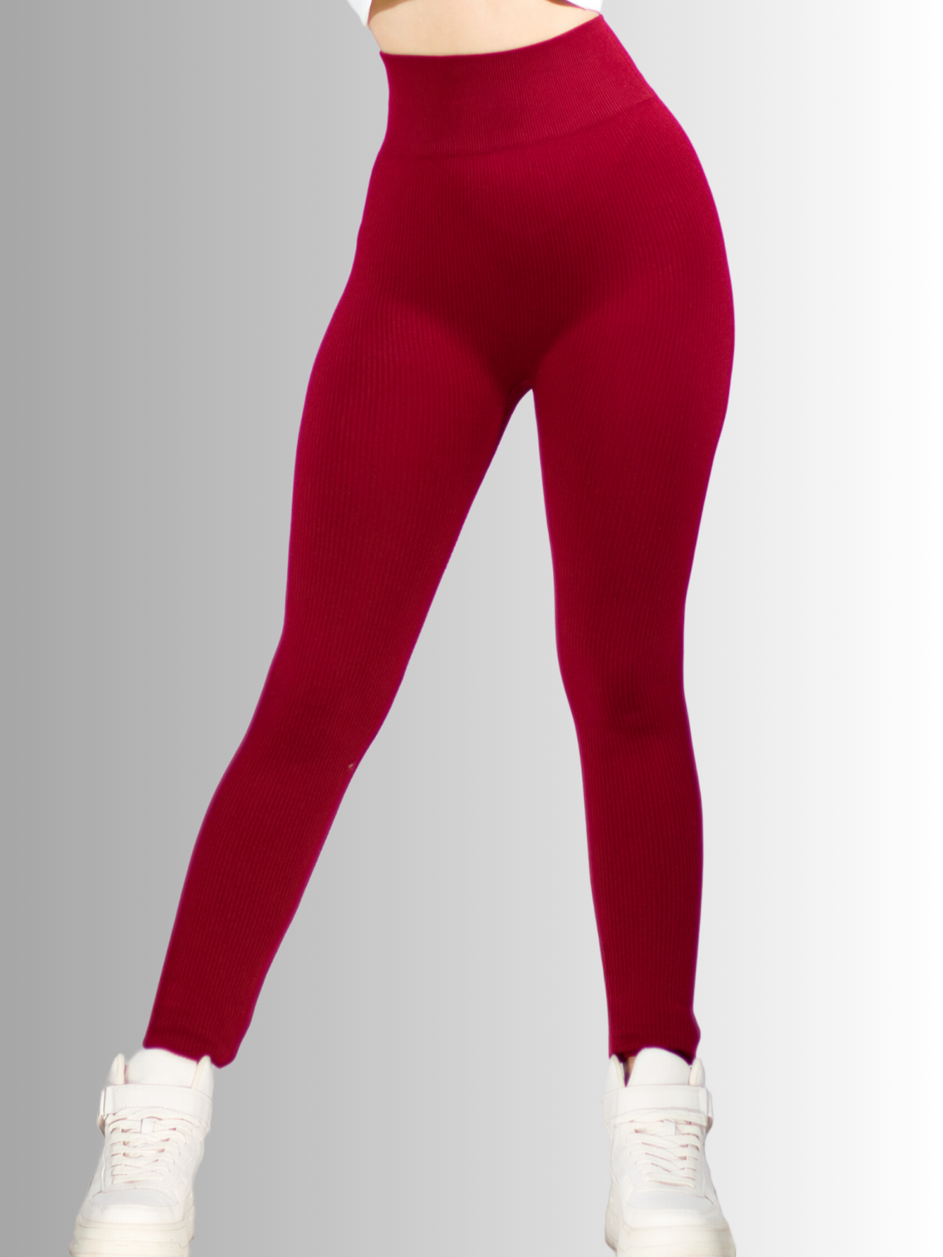 Foto 5 pulgar | Leggings Canalé Lic-0145-2 Vino para Mujer