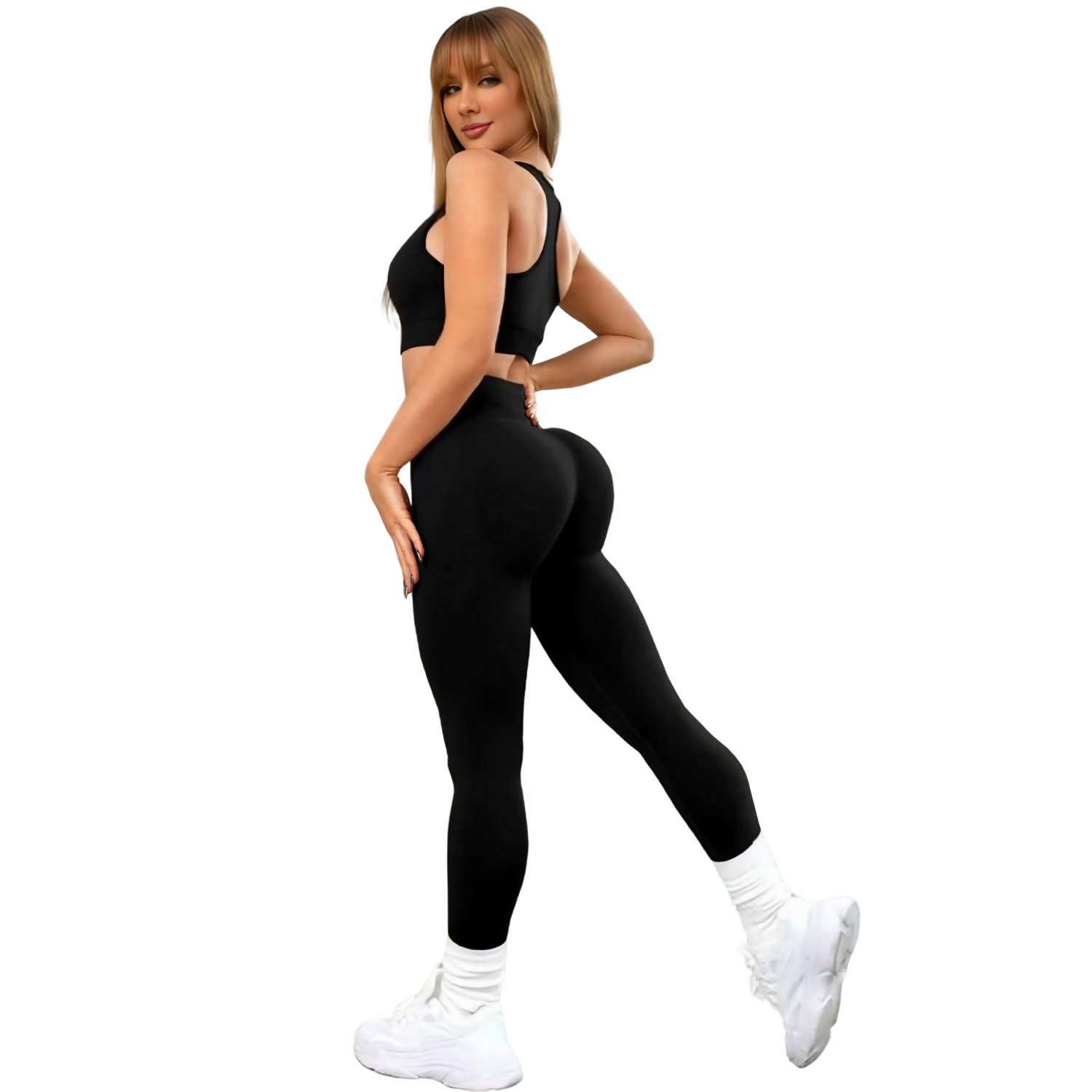 Foto 5 pulgar | Set de 4 Leggings Térmicos Negro/ Rojo/ Nude/ Marino de Mallón Afelpado para Mujer
