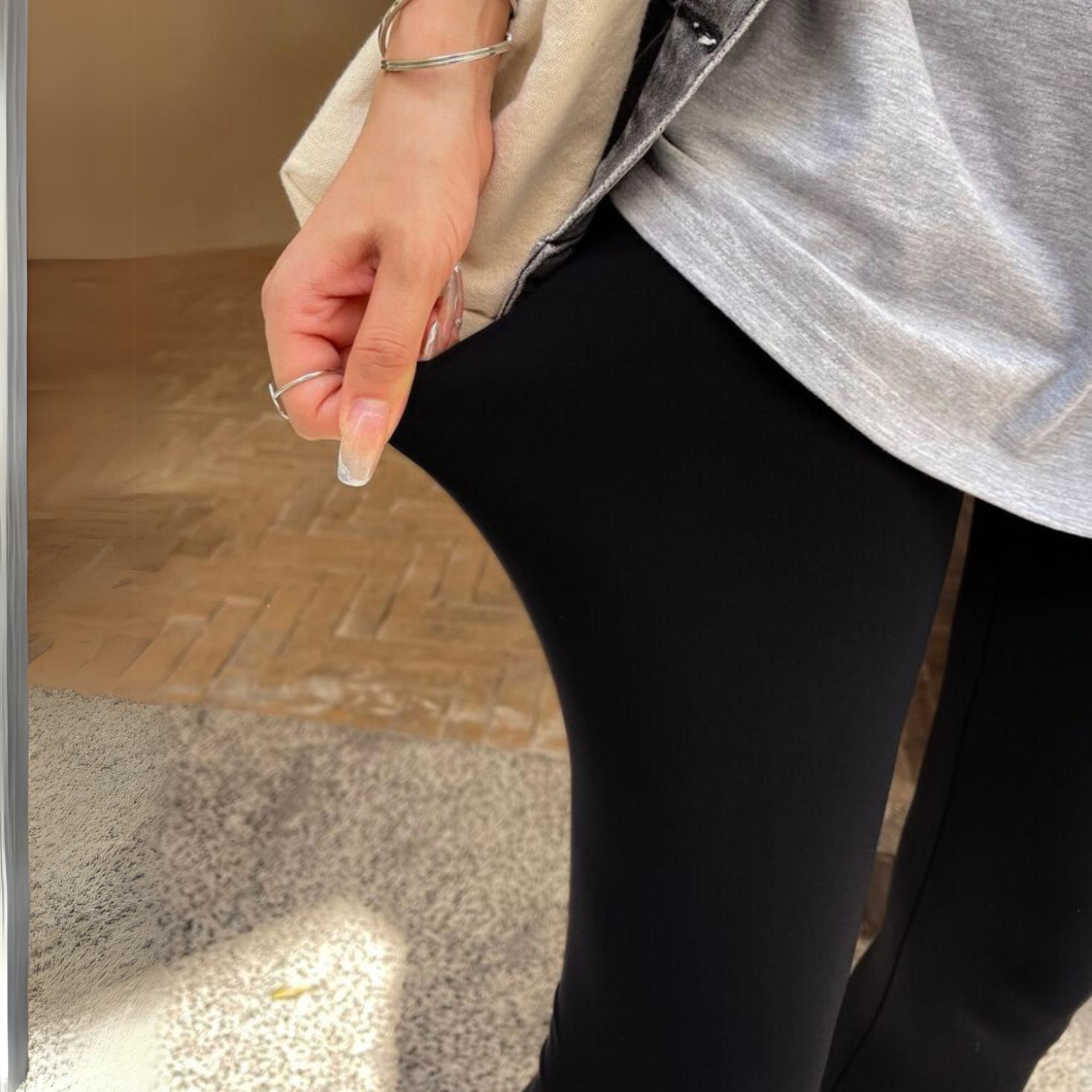 Foto 8 pulgar | Leggings Térmicos Negros 4 Piezas para Mujer