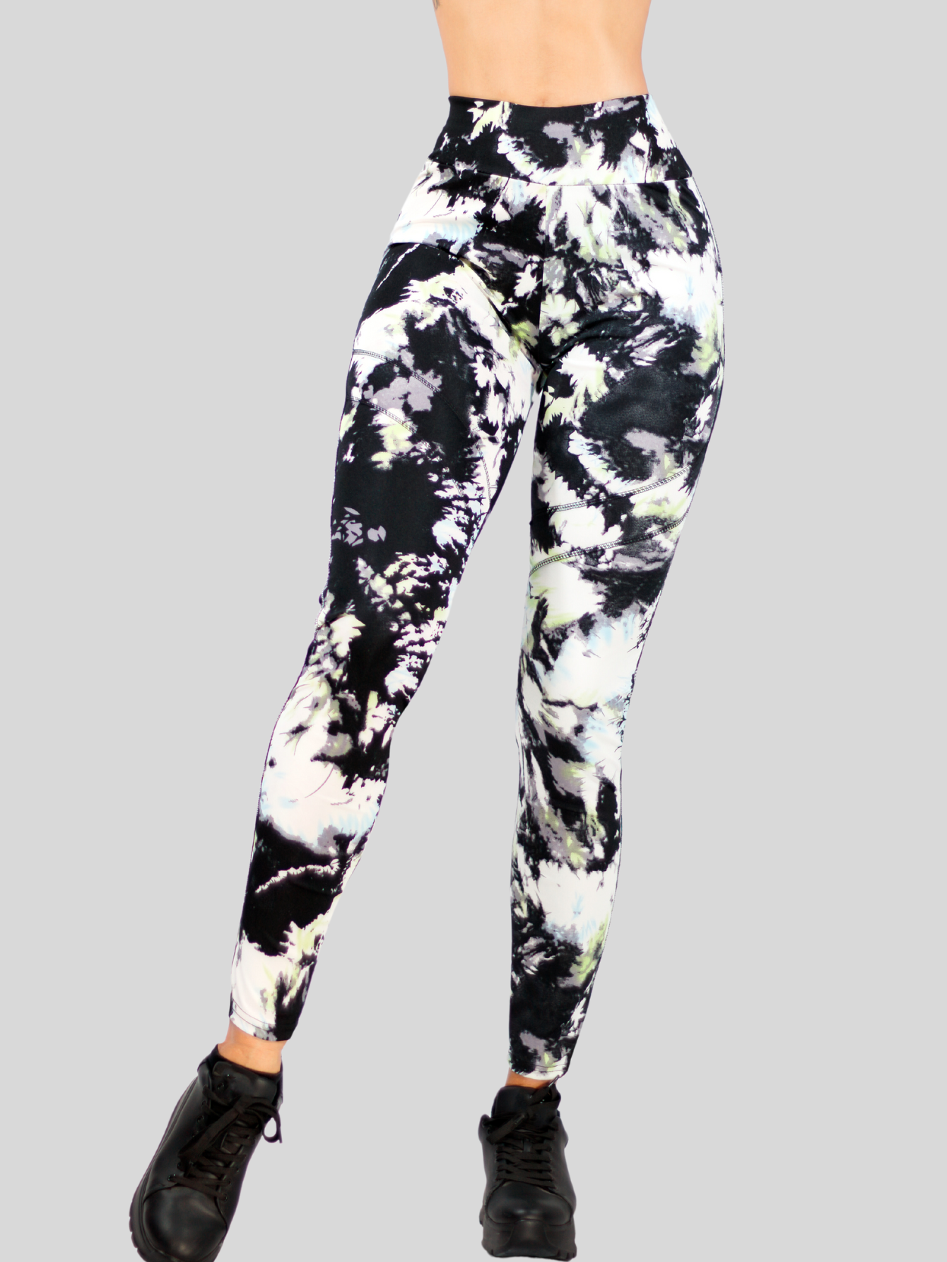 Foto 2 | Leggins Deportivos de Mujer Push Up Lic-046 Diseño Jaspeado en Colores