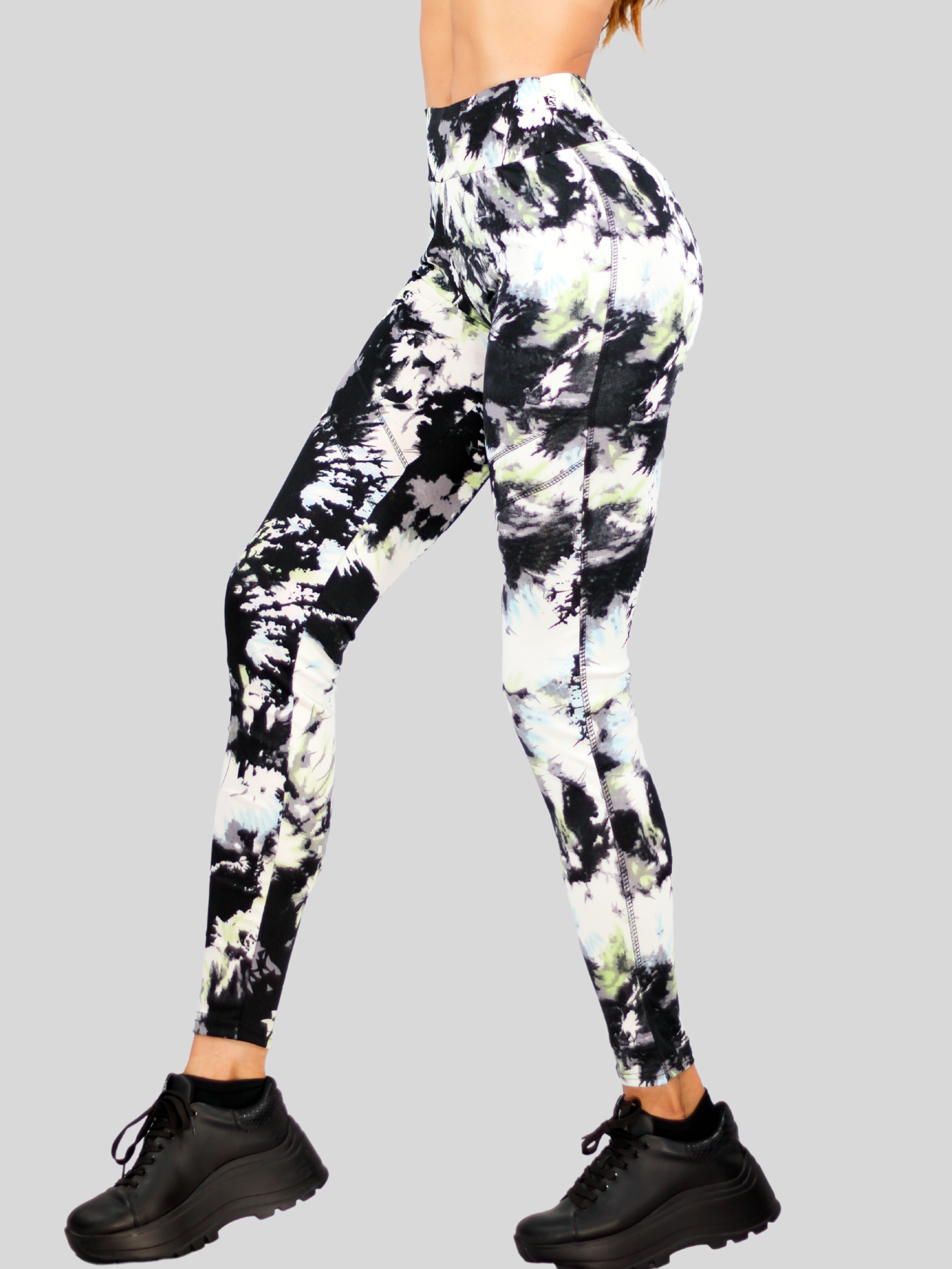 Foto 3 | Leggins Deportivos de Mujer Push Up Lic-046 Diseño Jaspeado en Colores