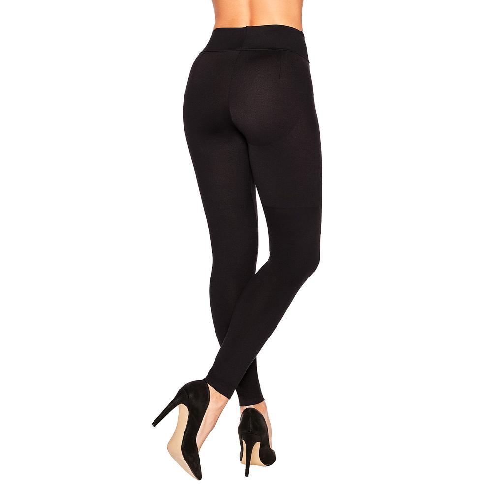 Foto 4 pulgar | Leggings Ilusión Negros para Mujer
