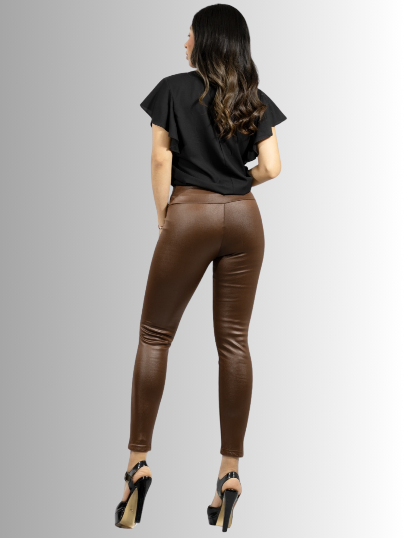 Foto 4 pulgar | Set de 3 Leggings Elegantes Casuales Lic-0118 Varios Colores Tipo Vinipiel