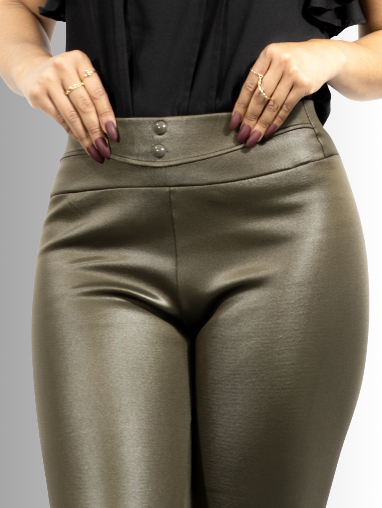 Foto 5 pulgar | Set de 3 Leggings Elegantes Casuales Lic-0118 Varios Colores Tipo Vinipiel
